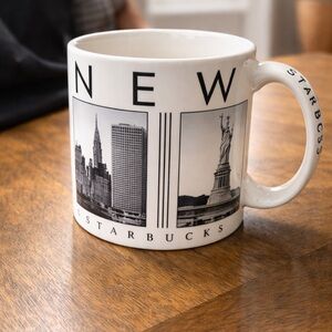 Starbucks New York City Mug – Black & White Skyline – Collector Coffee Cup